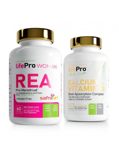 Pack Life Pro Rea 120 Vegancaps + Calcium + Vitamin D 120 Vegancaps