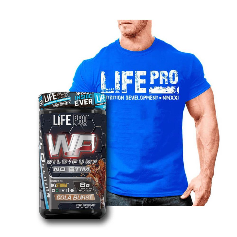 Life Pro Wild Pump Non Stimulant 400g + Camiseta Born To Be Wild Gratis