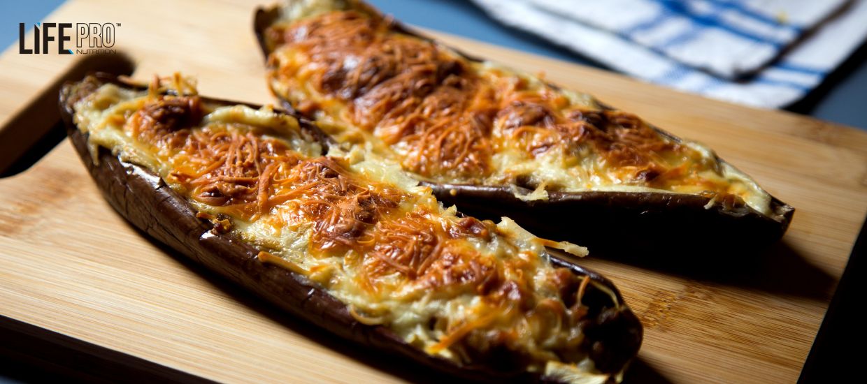 Aubergines à la viande riches en protéines