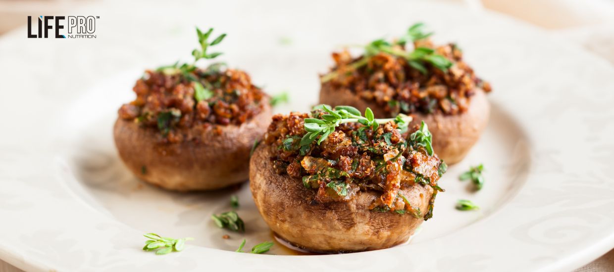 Funghi ripieni di carne macinata
